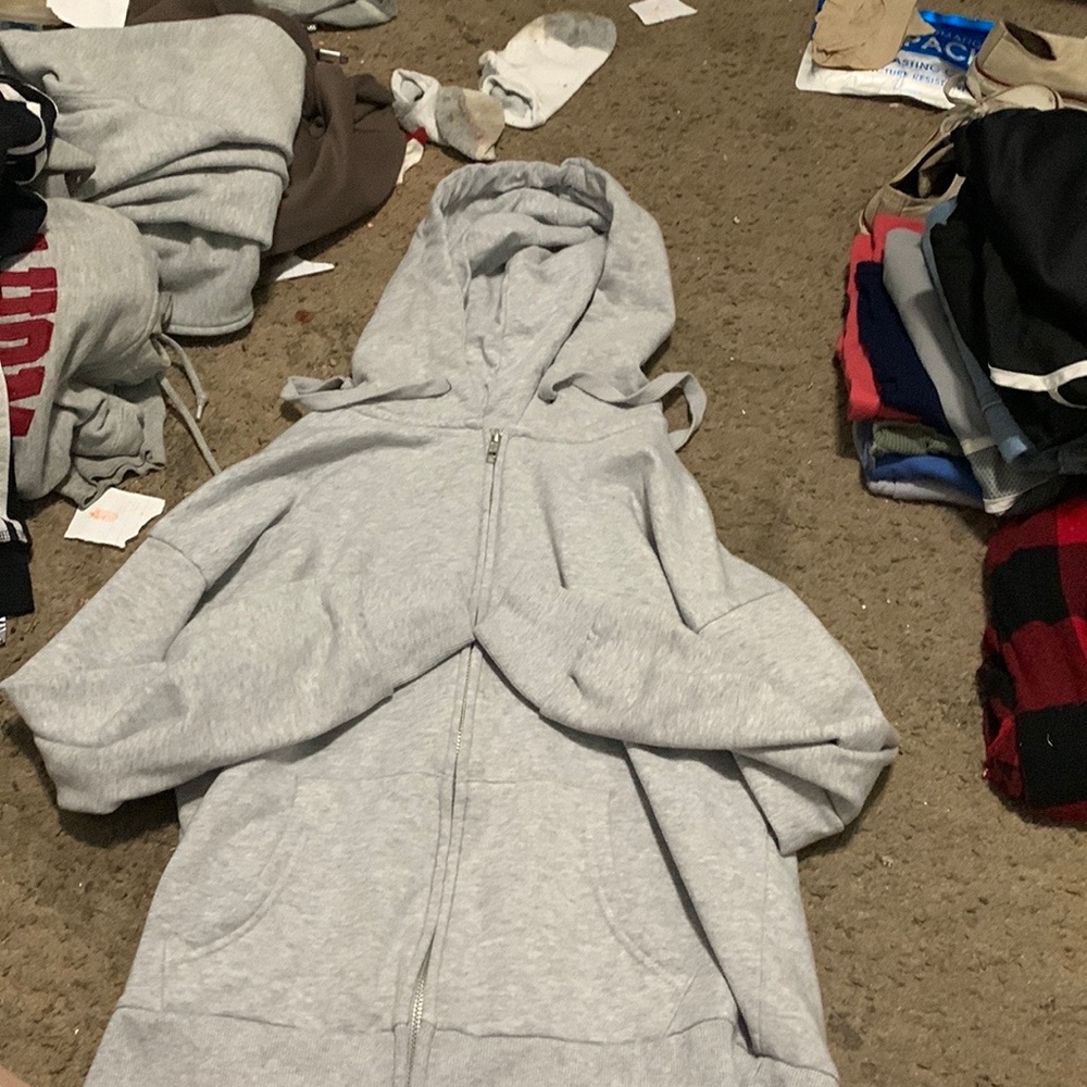 medium grey zip up
